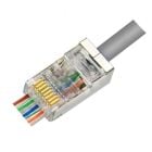 CAT5e doorsteek connector RJ45 pass through - shielded - voor soepele en stugge kern