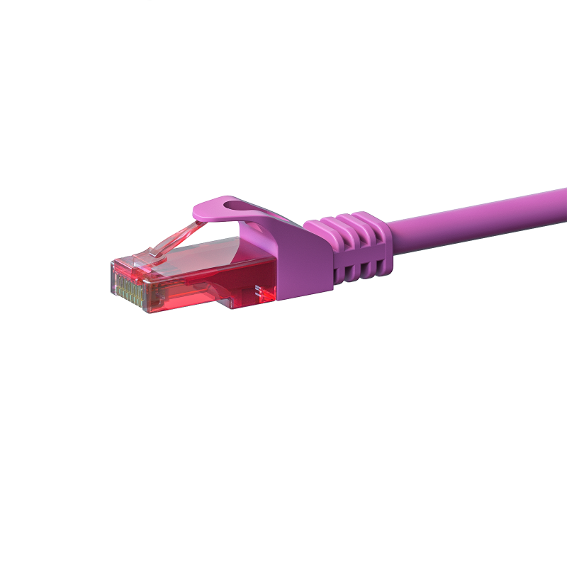 UTP CAT6 patchkabel 0,25m roze - 100% koper