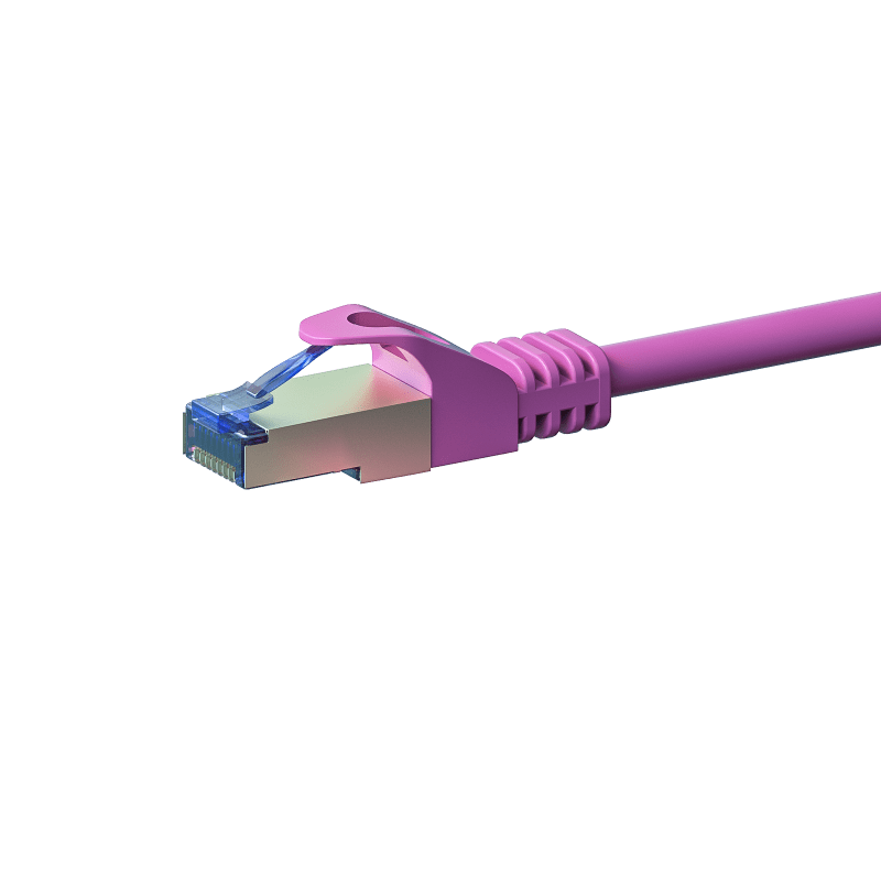 CAT6a S/FTP (PIMF) patchkabel 0,25m roze