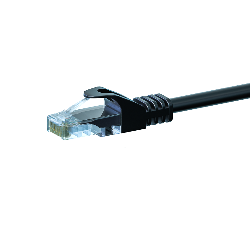 CAT5e UTP patchkabel 0,50m zwart - CCA